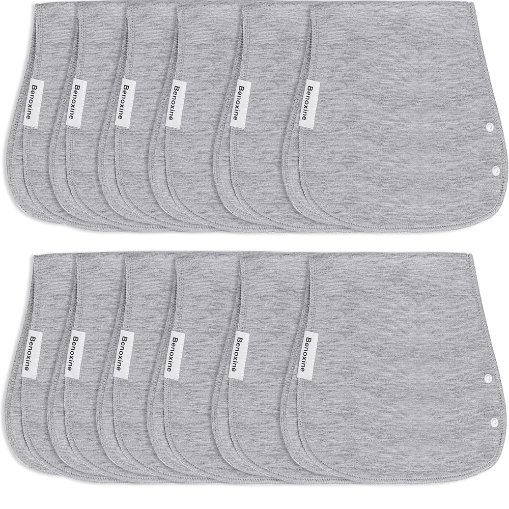 Boonxina Gray Burp Cloth Set - Pack of 12
